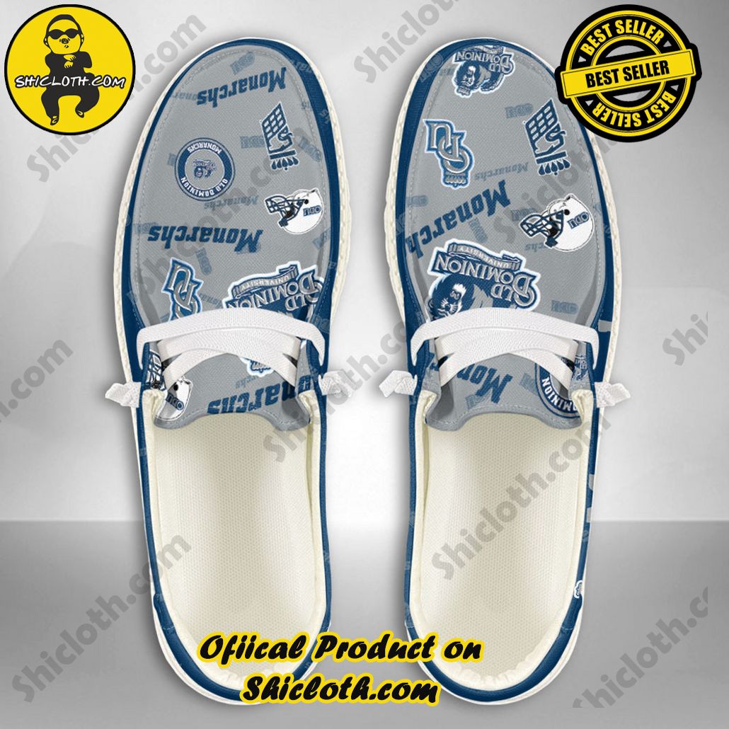 NCAA Old Dominion Monarchs Custom Name Hey Dude Shoes