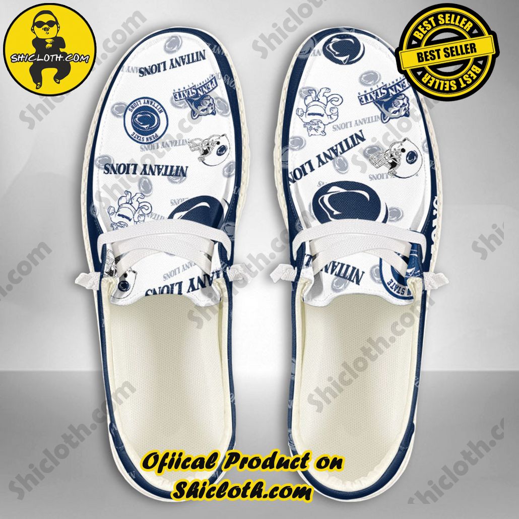 NCAA Penn State Nittany Lions Custom Name Hey Dude Shoes