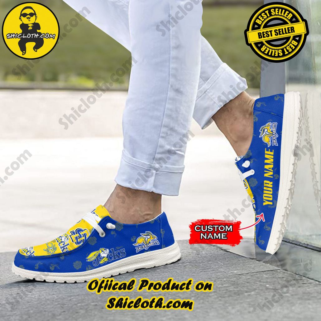 NCAA South Dakota State Jackrabbits Custom Name Hey Dude Shoes 3 NCAA South Dakota State Jackrabbits Custom Name Hey Dude Shoes - Image 3