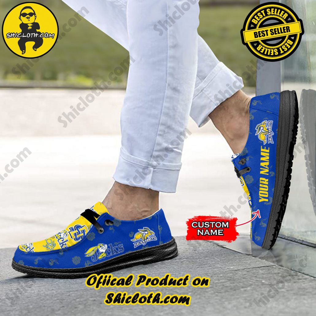 NCAA South Dakota State Jackrabbits Custom Name Hey Dude Shoes 4 NCAA South Dakota State Jackrabbits Custom Name Hey Dude Shoes - Image 4
