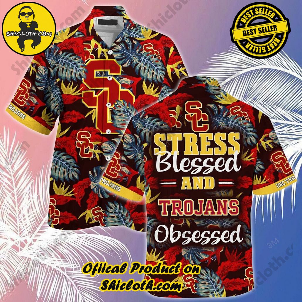 NCAA Usc Trojans Stress Blessed Hawaiian Shirt