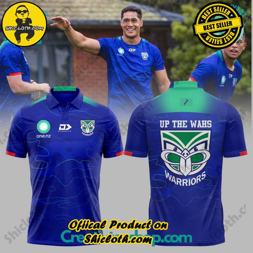 New Zealand Warriors 2024 Up The Wahs Maroon Training Polo Shirt
