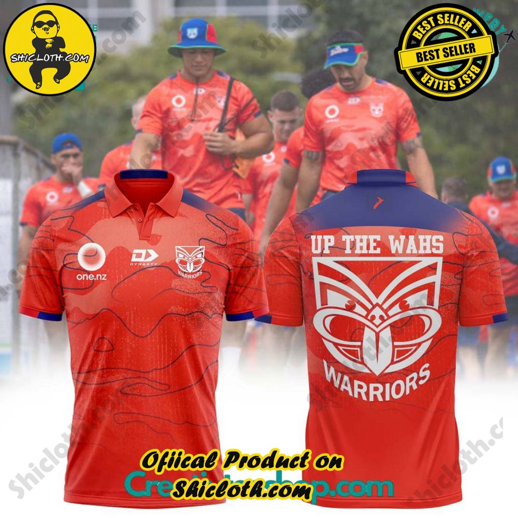 New Zealand Warriors 2024 Up The Wahs Training Polo Shirt