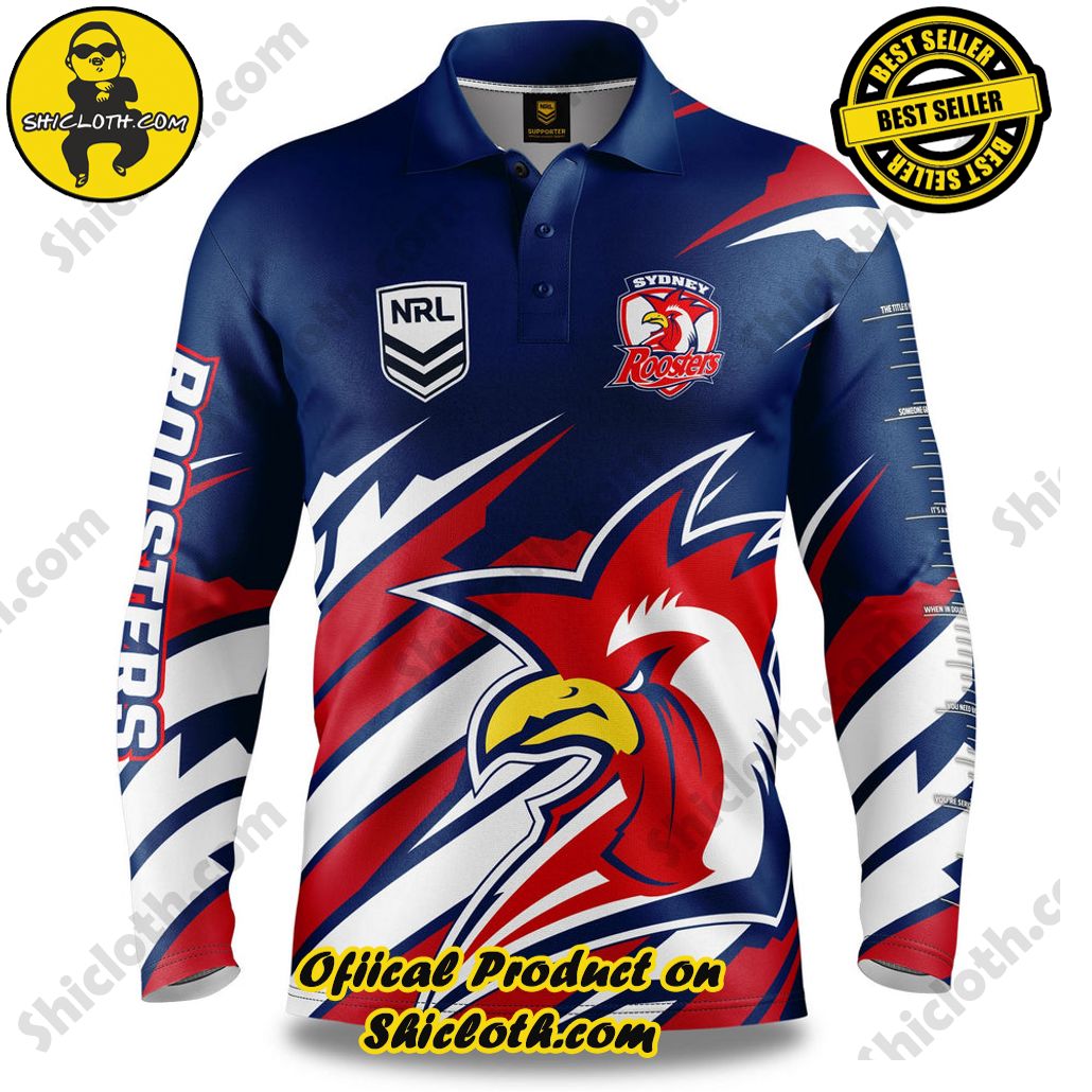 NRL Roosters Ignition Fishing Shirt
