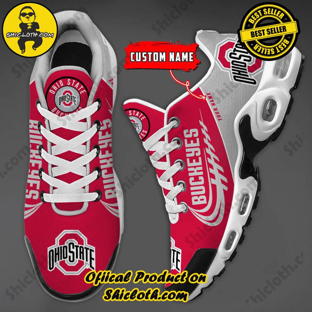 Ohio State Buckeyes | Custom Name Nike TN Shoes 3 Ohio State Buckeyes | Custom Name Nike TN Shoes - Image 3