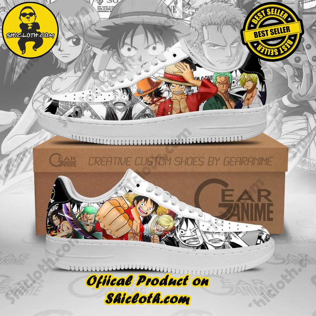 One Piece Air Sneakers Mixed Manga Style