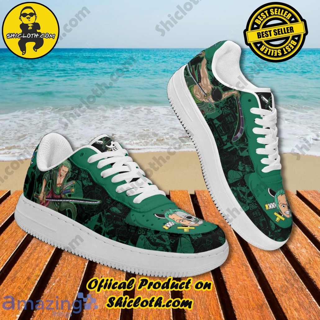 One Piece Roronoa Zoro Character Air Force Shoes Gift For Anime?s Fans One Piece Roronoa Zoro Character Air Force Shoes Gift For Anime?s Fans