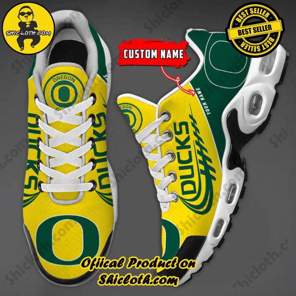 Oregon Ducks Custom Name Nike TN Shoes 3 Oregon Ducks Custom Name Nike TN Shoes - Image 3