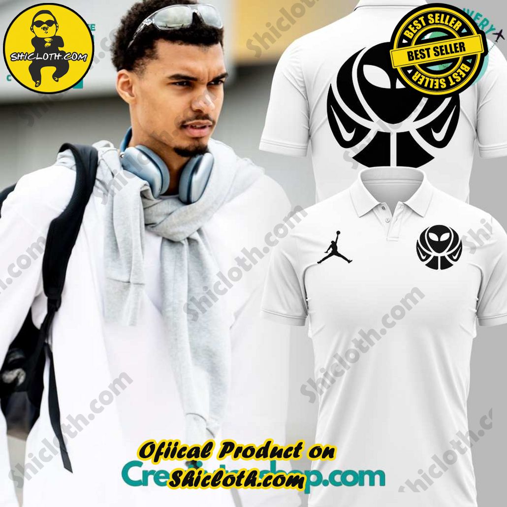 San Antonio Spurs Victor Wembanyama Alien Logo Polo Shirt