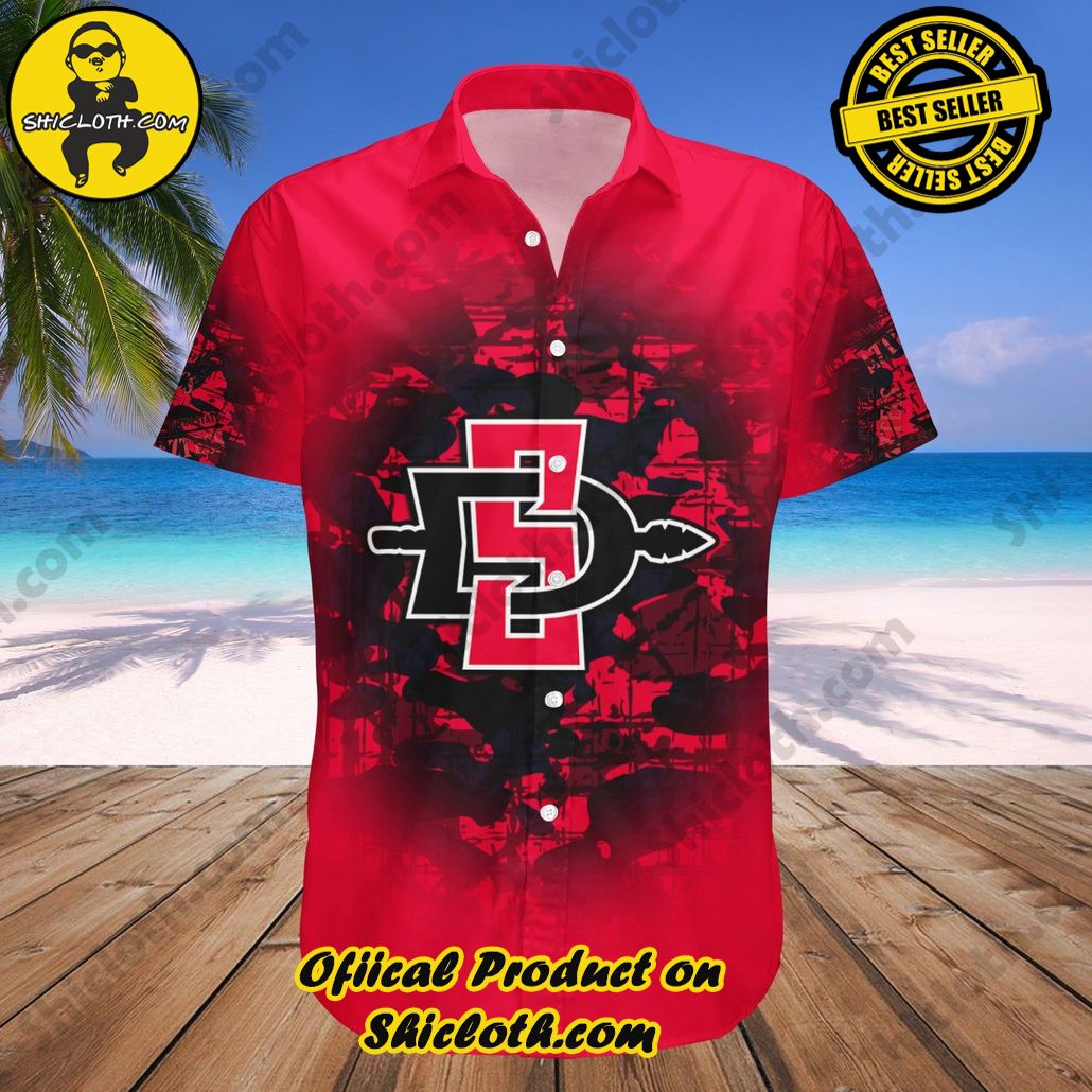 San Diego State Aztecs Hawaii Shirt Camouflage Vintage NCAA