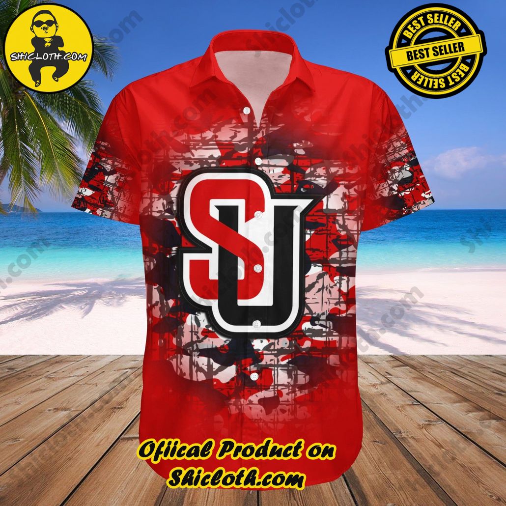 Seattle Redhawks Hawaii Shirt Camouflage Vintage NCAA