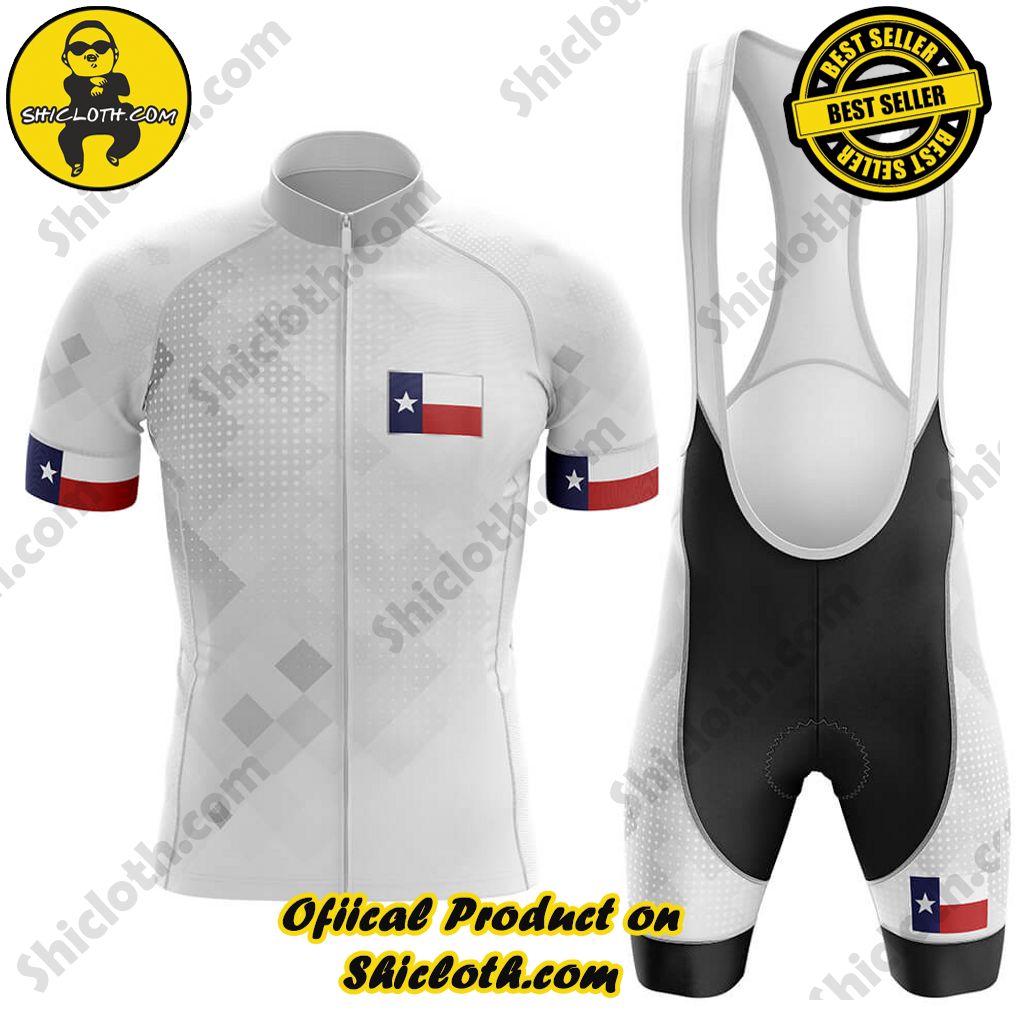 Texas Men's Cycling Kit-Black White
