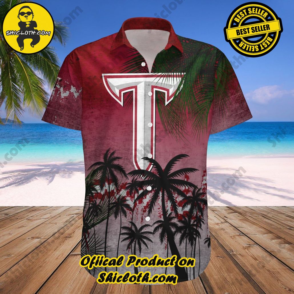 Troy Trojans Hawaii Shirt Coconut Tree Tropical Grunge NCAA