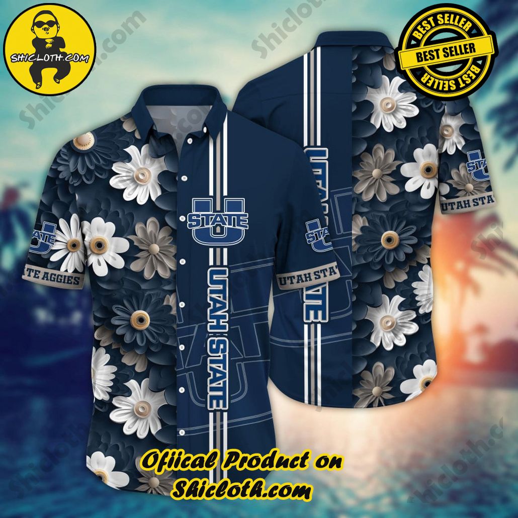 Utah State Aggies NCAA3 Hawaiian Shirt Trending Summer. Gift For Fan