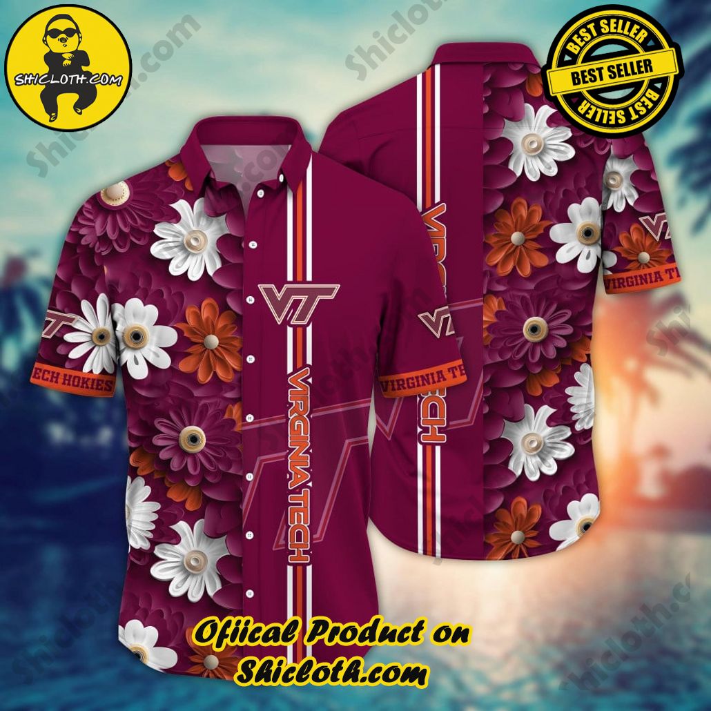 Virginia Tech Hokies NCAA1 Hawaiian Shirt Trending Summer. Gift For Fan