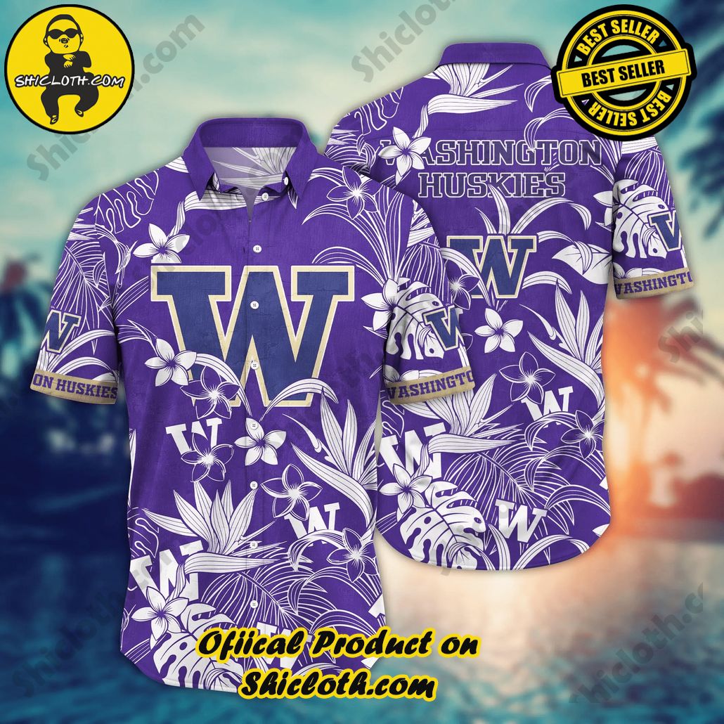 Washington Huskies NCAA Hawaiian Shirt Warm Breezestime Aloha Shirt
