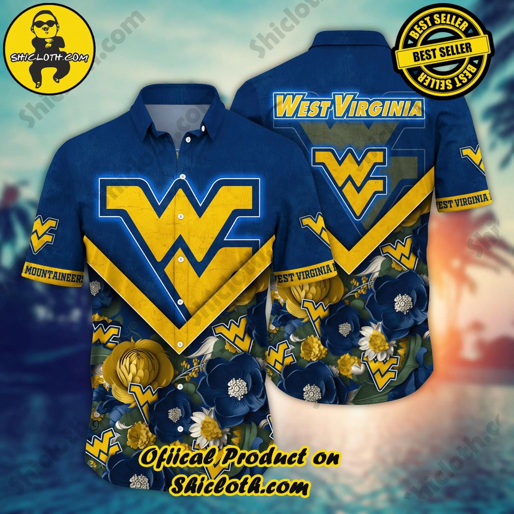 West Virginia Mountaineers NCAA Hawaiian Shirt Custom Sandals Aloha Shirt