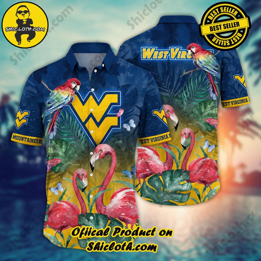 West Virginia Mountaineers NCAA Hawaiian Shirt Flip Flops Aloha Shirt