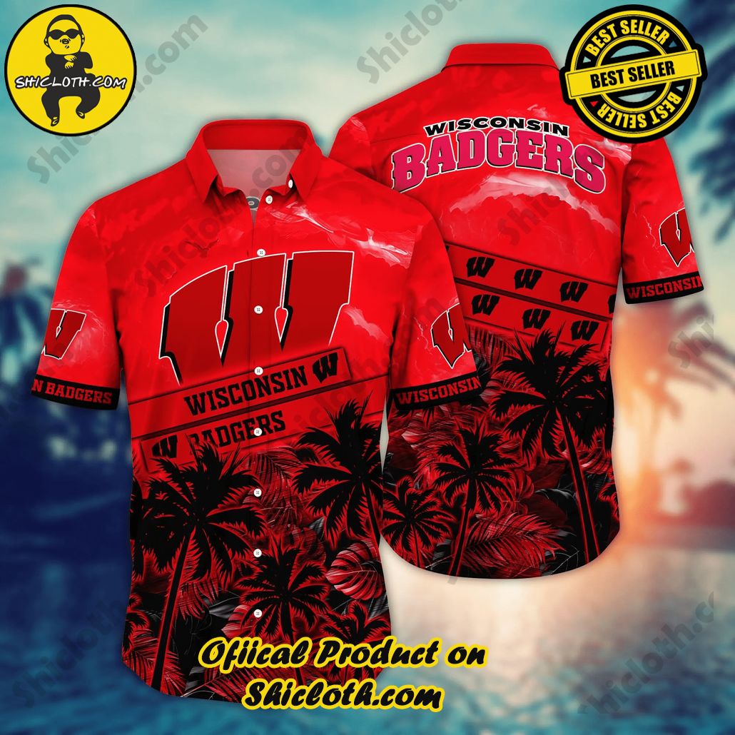 Wisconsin Badgers NCAA Hawaiian Shirt Heatwave Aloha Shirt