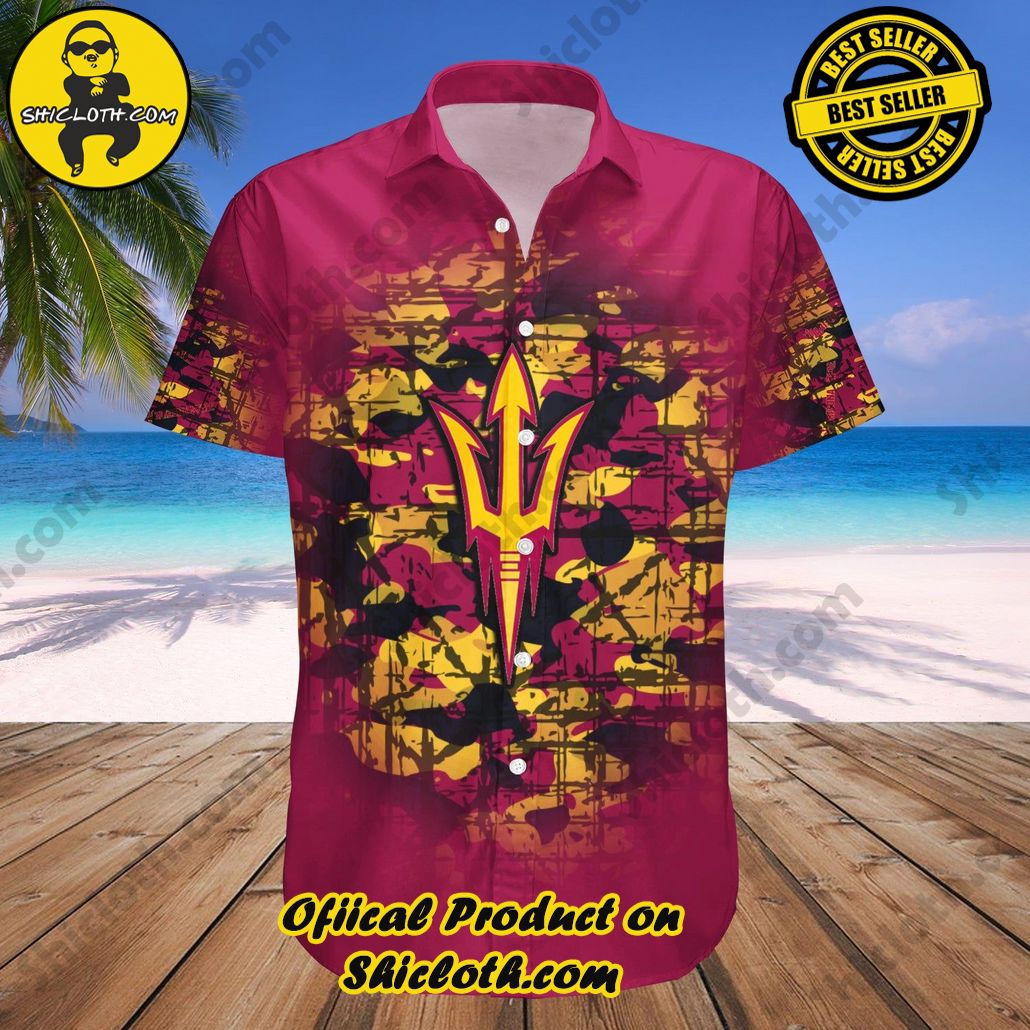Arizona State Sun Devils Hawaii Shirt Camouflage Vintage NCAA