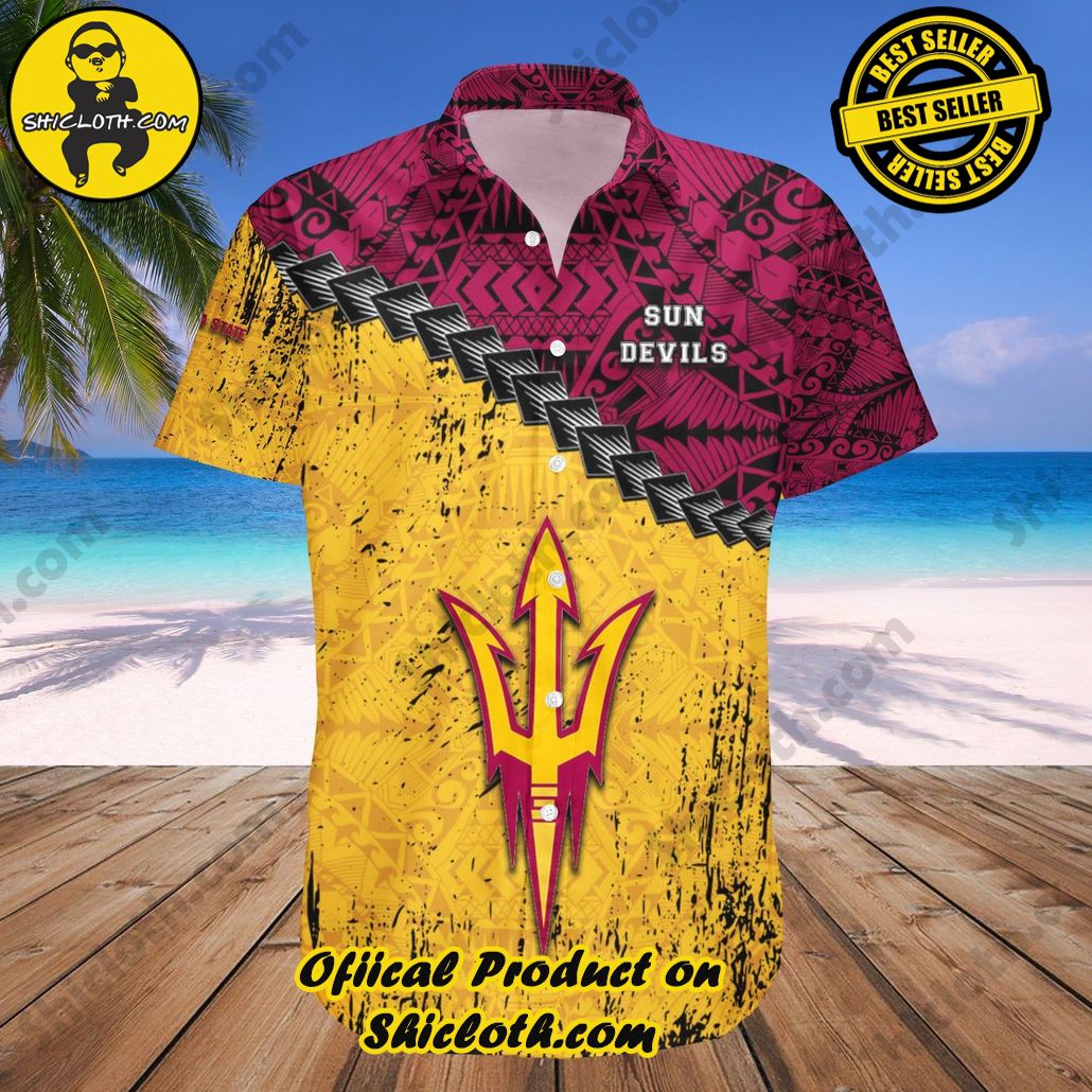 Arizona State Sun Devils Hawaii Shirt Grunge Polynesian Tattoo NCAA