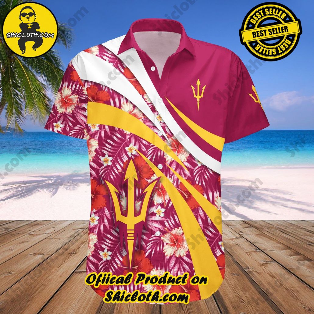 Arizona State Sun Devils Hawaii Shirt Hibiscus Sport Style NCAA