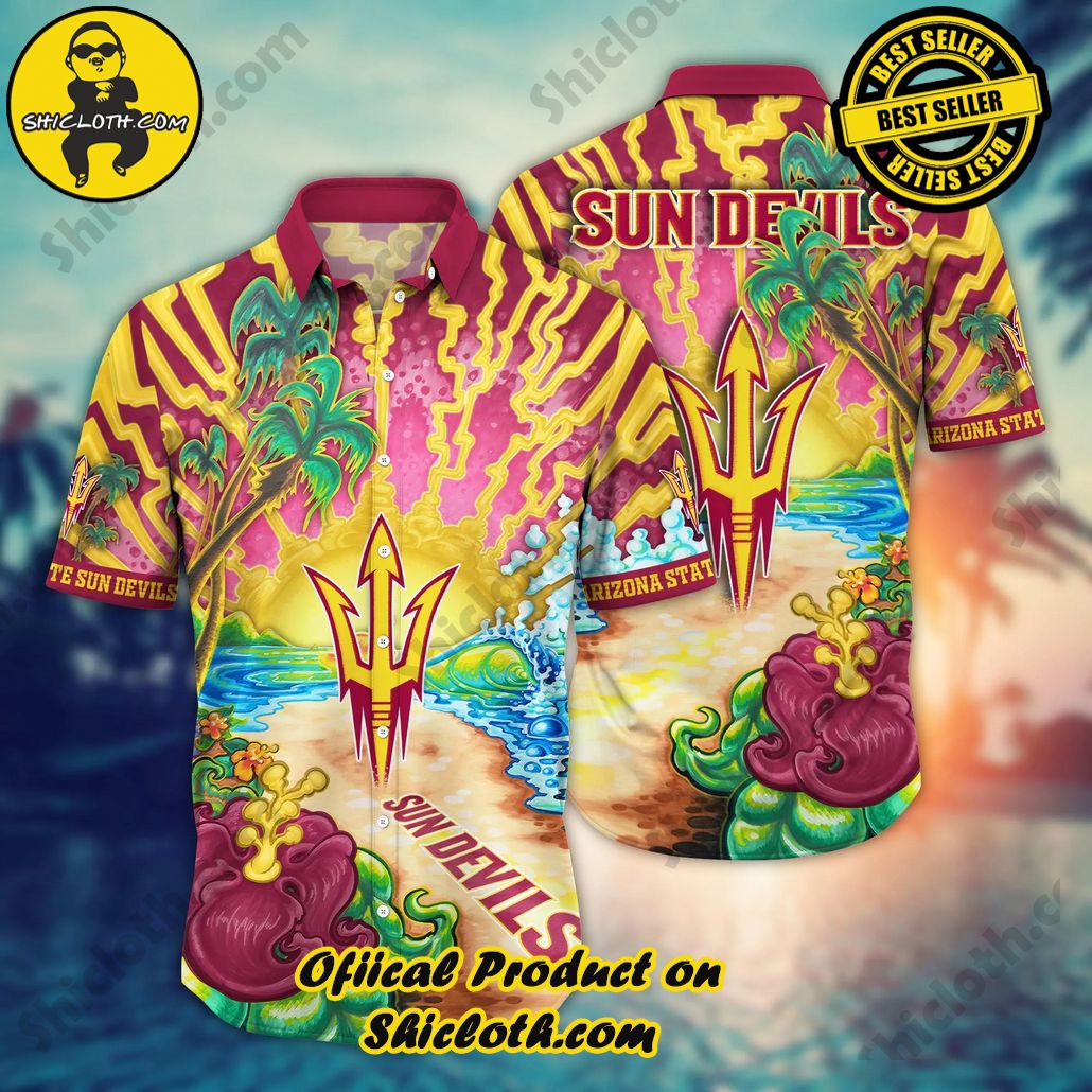Arizona State Sun Devils NCAA Hawaiian Shirt Solsticetime Aloha Shirt