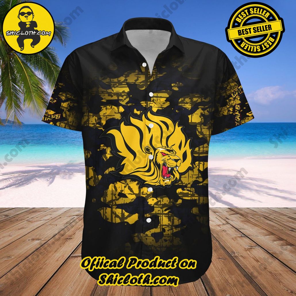 Arkansas-Pine Bluff Golden Lions Hawaii Shirt Camouflage Vintage NCAA