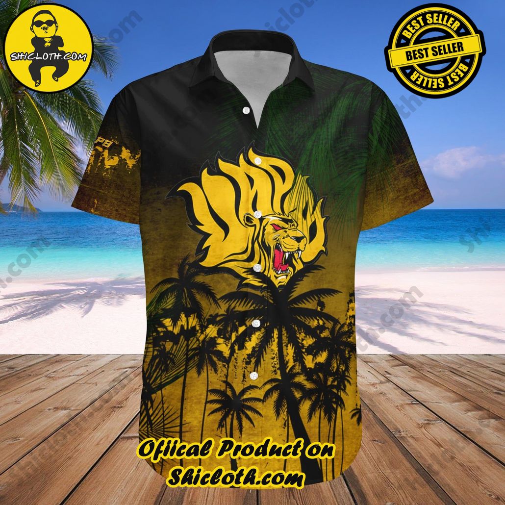 Arkansas-Pine Bluff Golden Lions Hawaii Shirt Coconut Tree Tropical Grunge NCAA