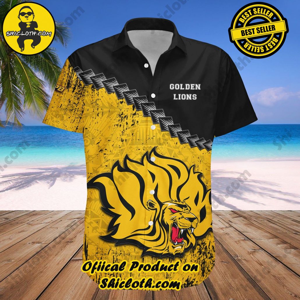 Arkansas-Pine Bluff Golden Lions Hawaii Shirt Grunge Polynesian Tattoo NCAA