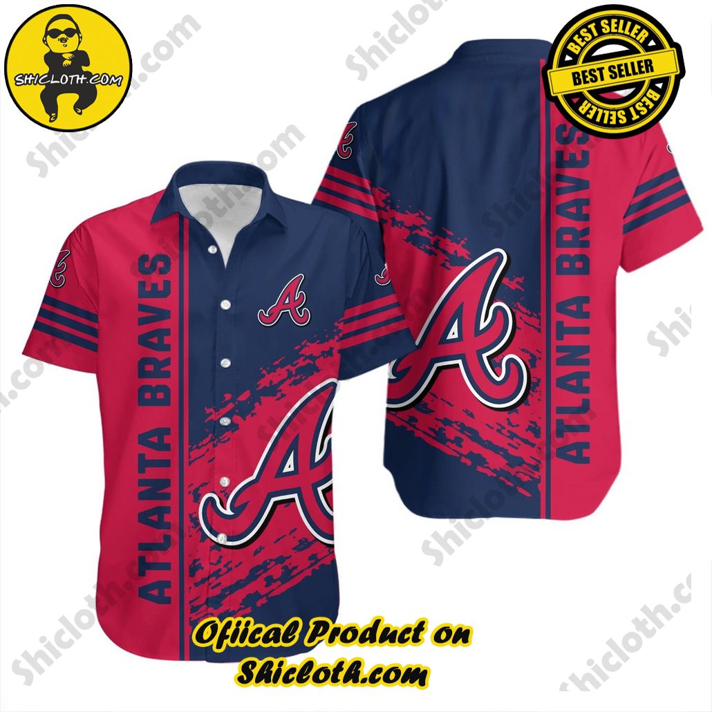 Atlanta Braves Hawaiian Shirt Quarter Style MLB