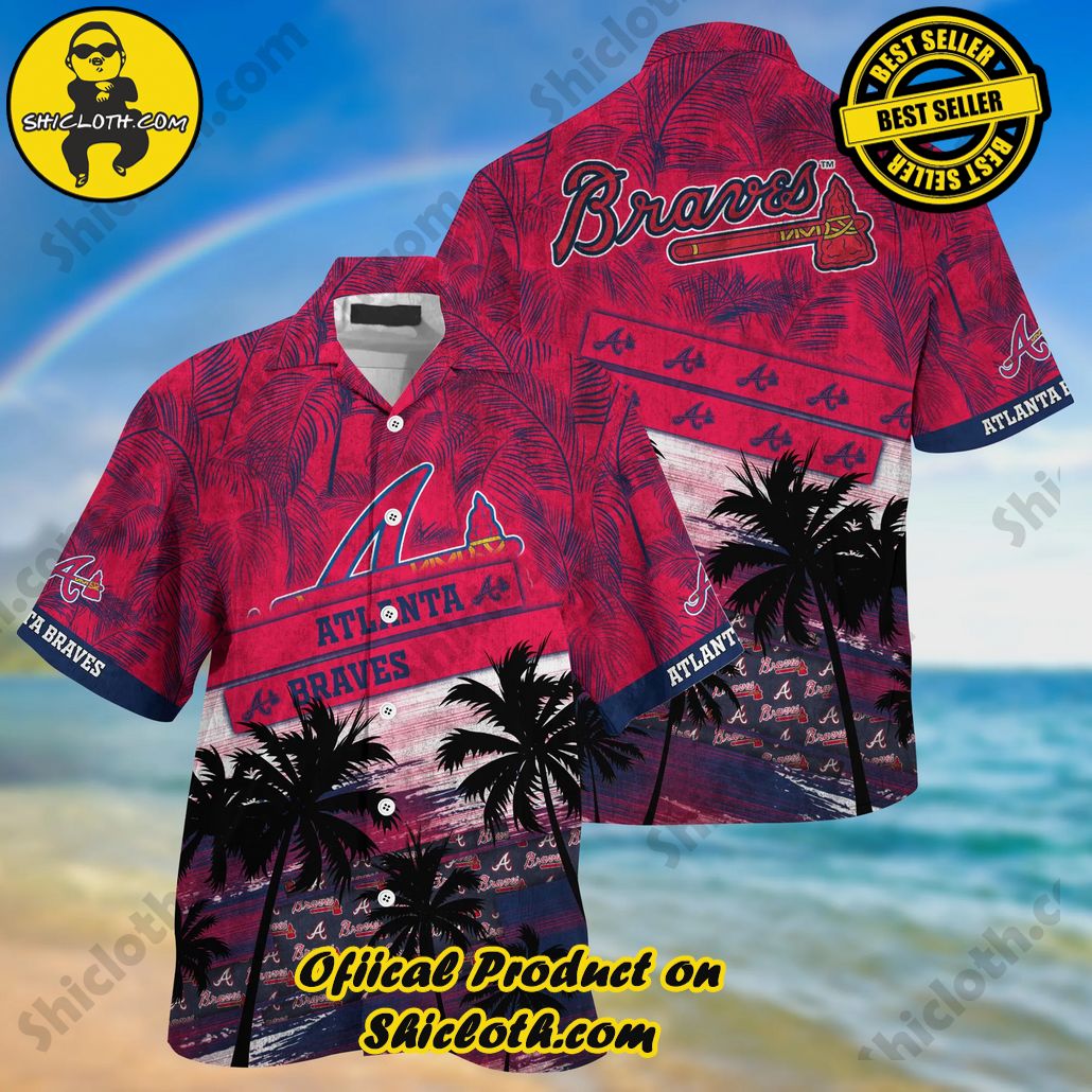 Atlanta Braves MLB Palm Tree Pattern Hawaii Shirt For Sports Fans Unisex Sport Hawaii Shirt