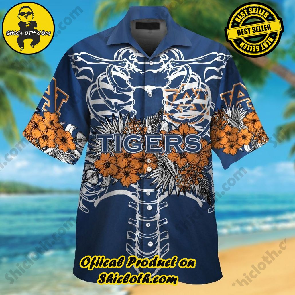 Auburn Tigers Exquisite Shirt Hawaiian Tropical Short Sleeve Button Up Design