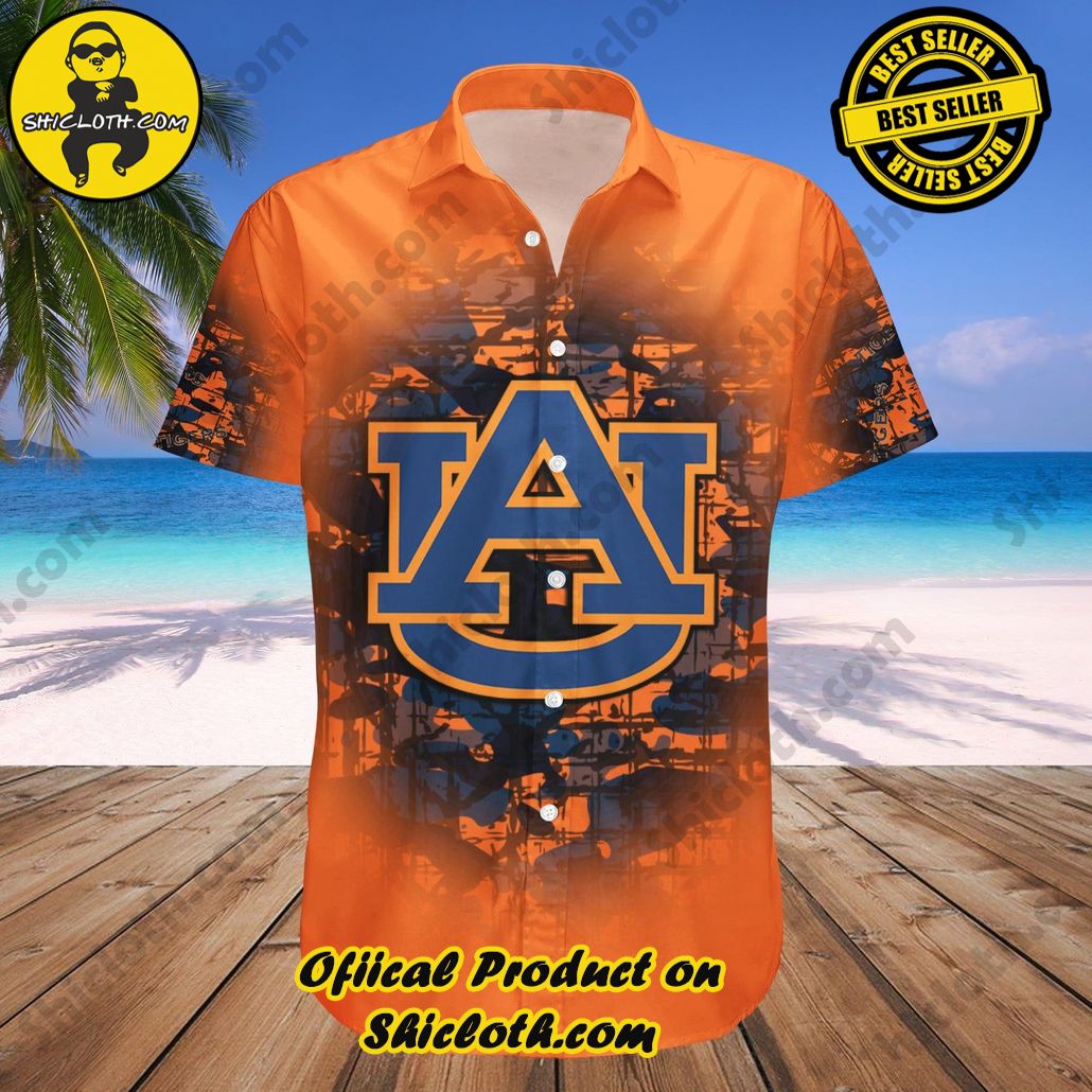 Auburn Tigers Hawaii Shirt Camouflage Vintage NCAA