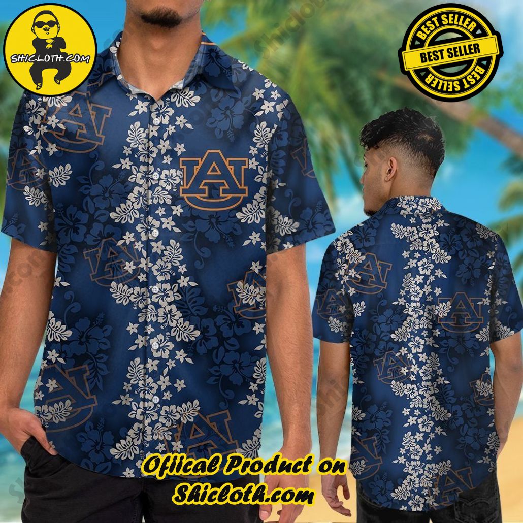Auburn Tigers Hawaiian Shirt Short Sleeve Tropical Button Up
