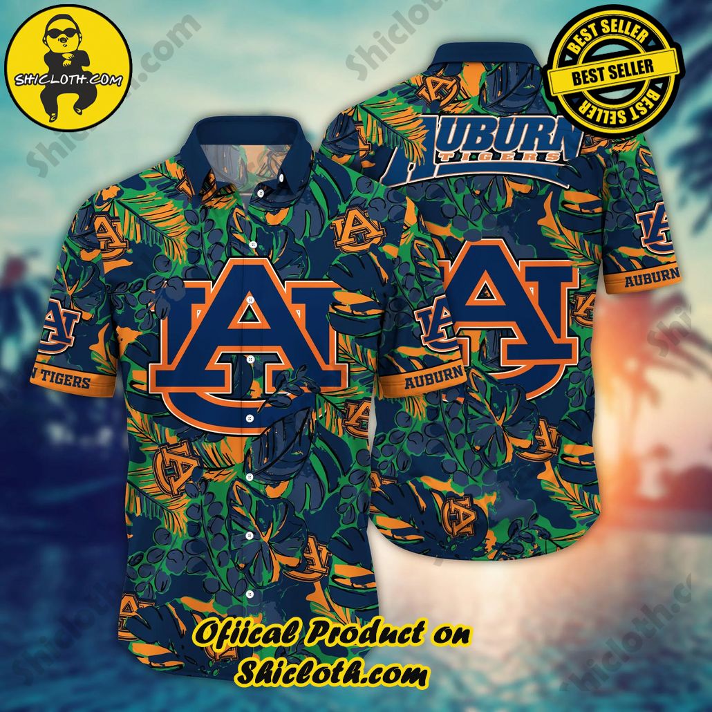 Auburn Tigers NCAA Hawaiian Shirt Ocean Waves Aloha Shirt
