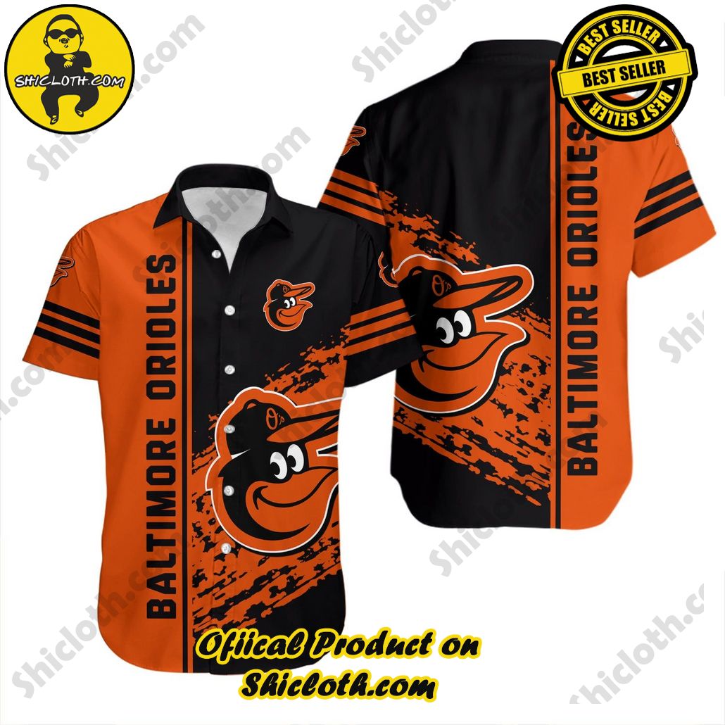 Baltimore Orioles Hawaiian Shirt Quarter Style MLB