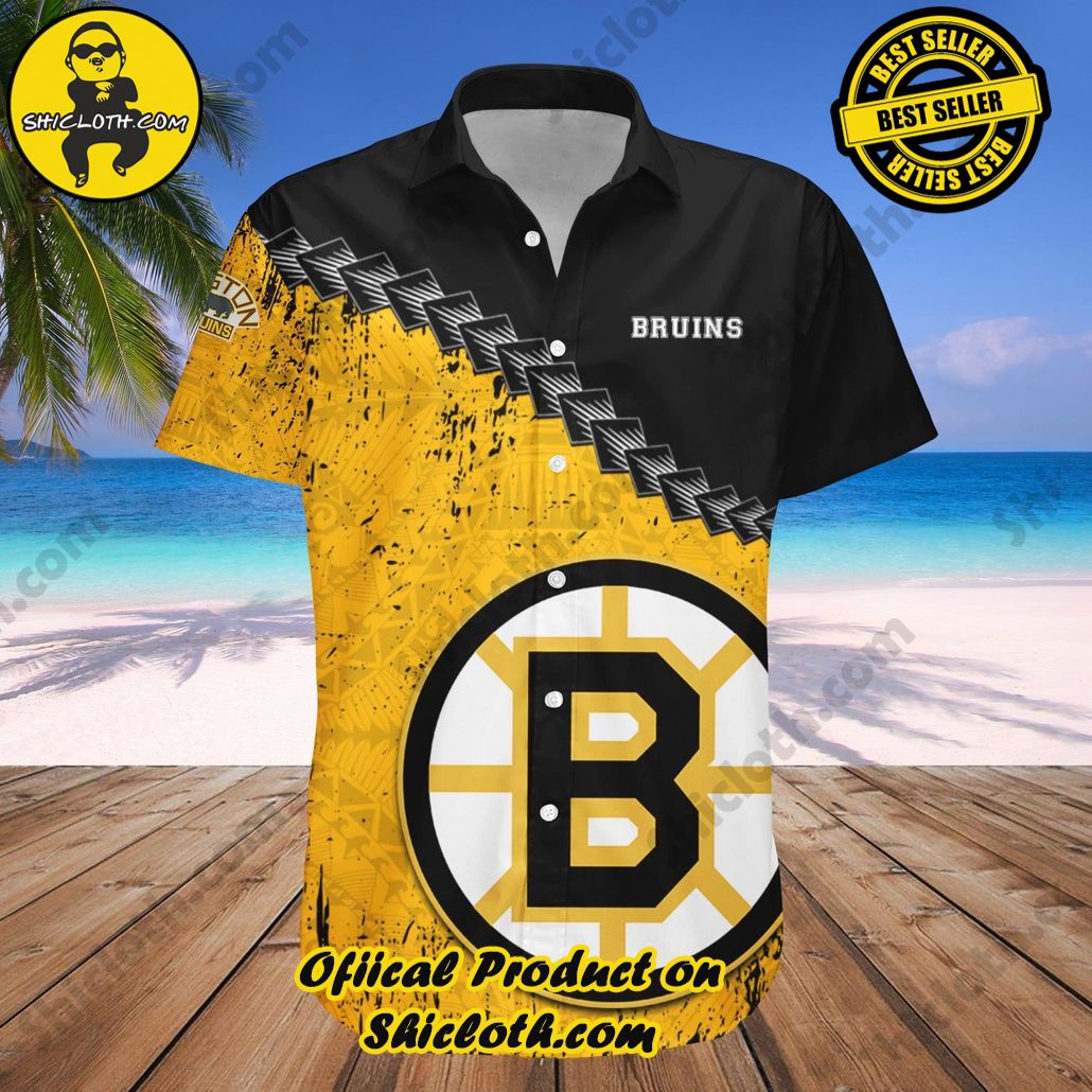 Boston Bruins Hawaii Shirt Grunge Polynesian Tattoo NHL