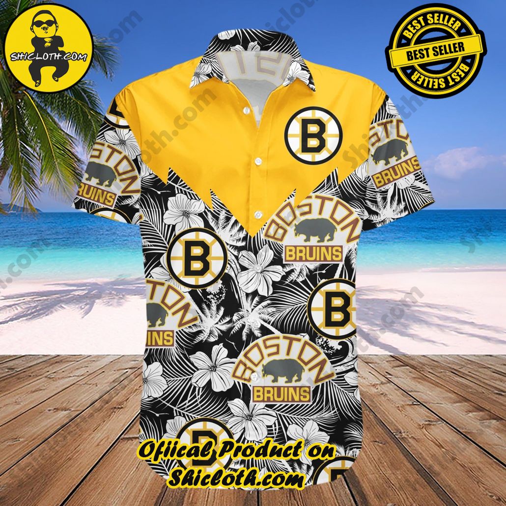 Boston Bruins Hawaii Shirt Tropical Seamless- NHL