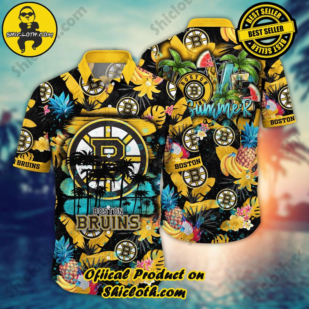 Boston Bruins NHL Hawaiian Shirt Firefliestime Aloha Shirt