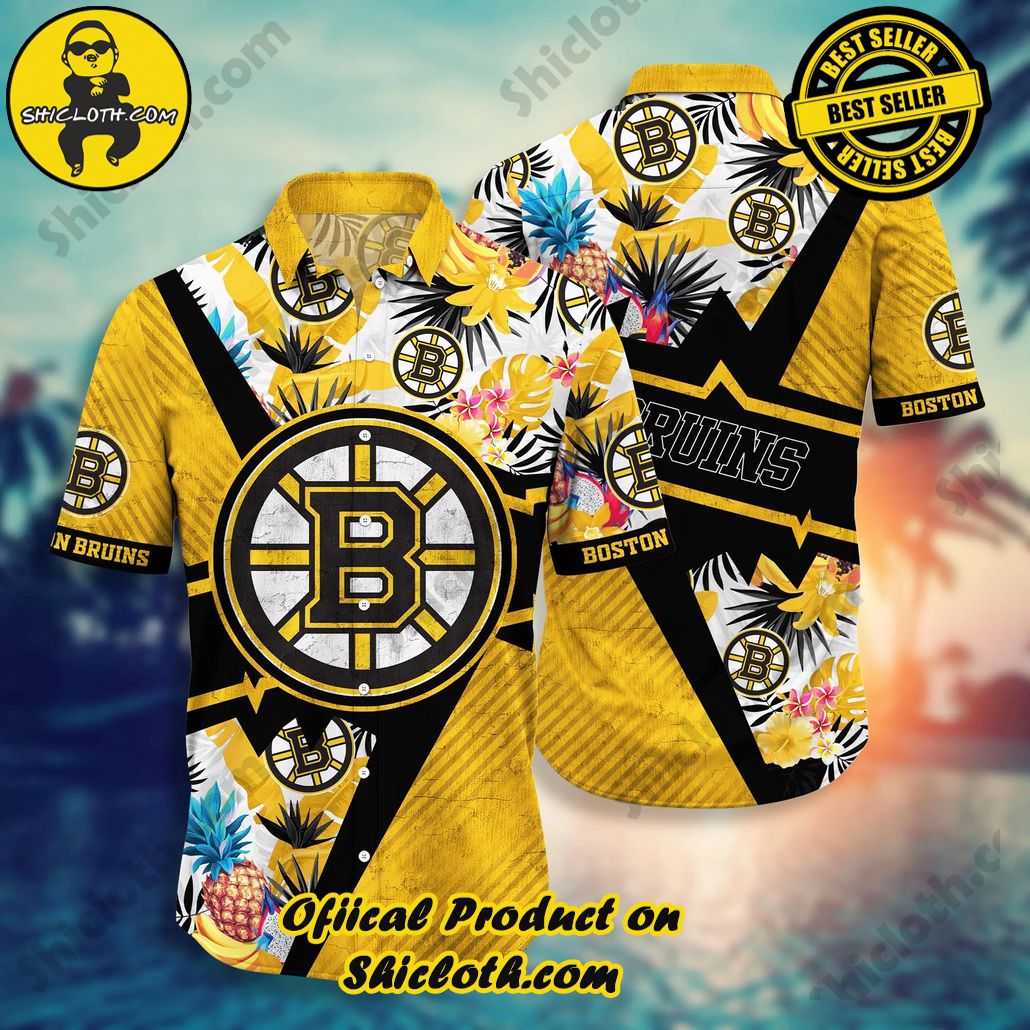 Boston Bruins NHL Hawaiian Shirt Ice-Cold Drinks Aloha Shirt