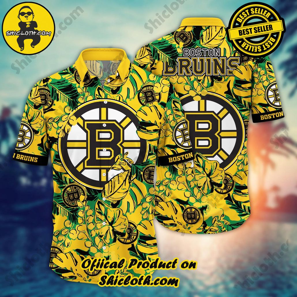 Boston Bruins NHL Hawaiian Shirt Mid-Year Footie Shirts