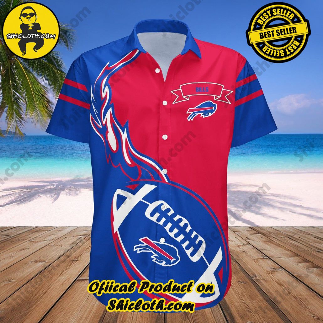 Buffalo Bills Hawaii Shirt Flame Ball Gift For NFL Fans