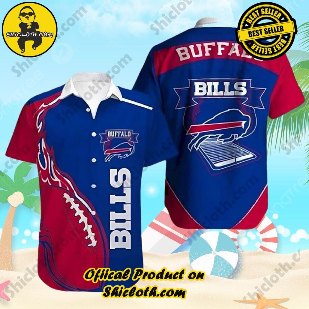 Buffalo Bills Hawaiian Shirt Red Blue Fire Rugby Buffalo Bills Hawaiian Shirt Red Blue Fire Rugby