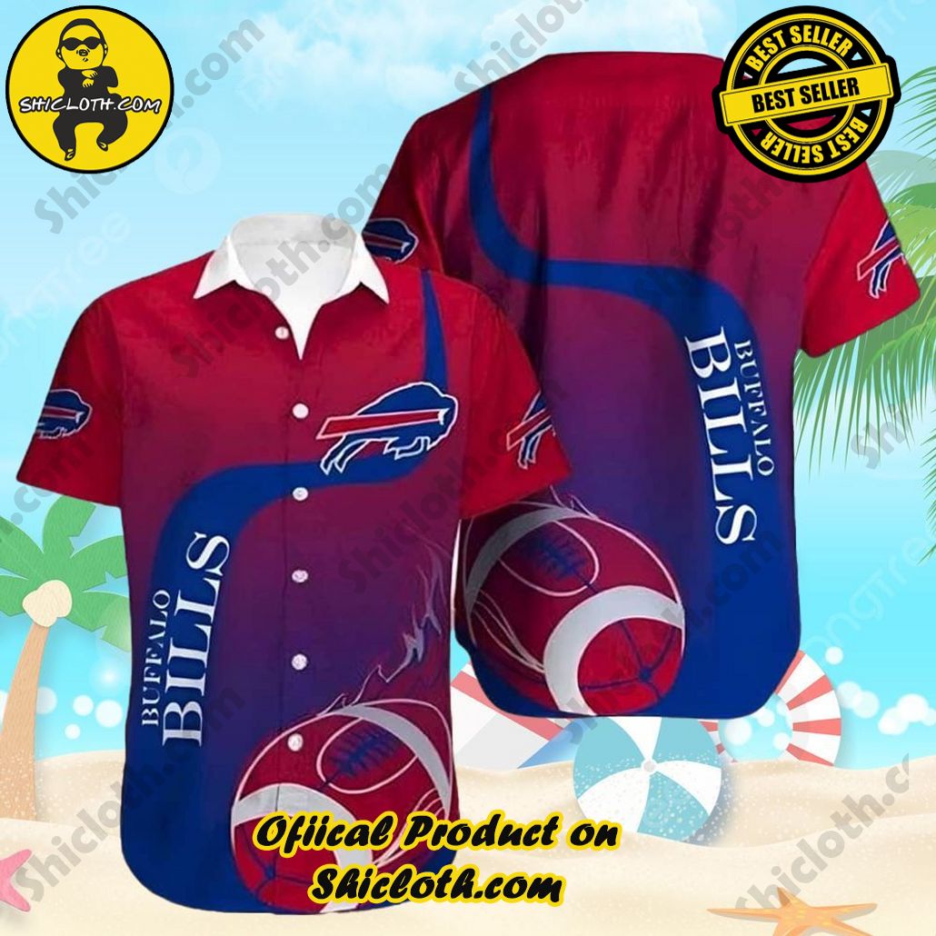 buffalo bills hawaiian shirt red fire rugby beach gift for dad 1 XJdK3