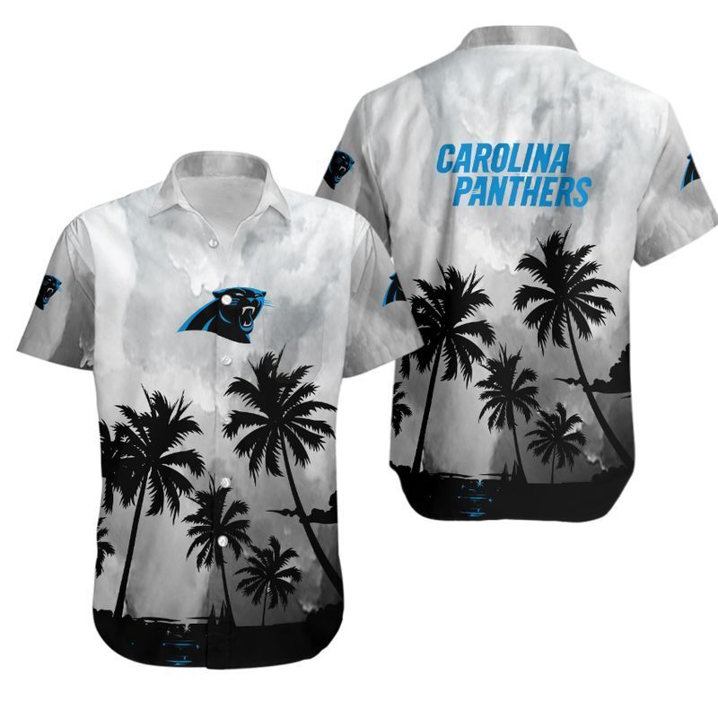 Carolina Panthers Coconut Trees NFL Gift For Fan Hawaiian Shirt & Short