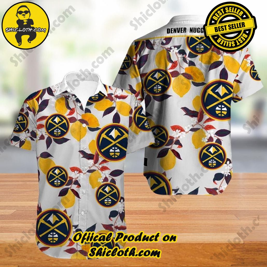NBA Denver Nuggets Yellow Tropical Summer Trendy Hawaiian Shirt Aloha Shirt
