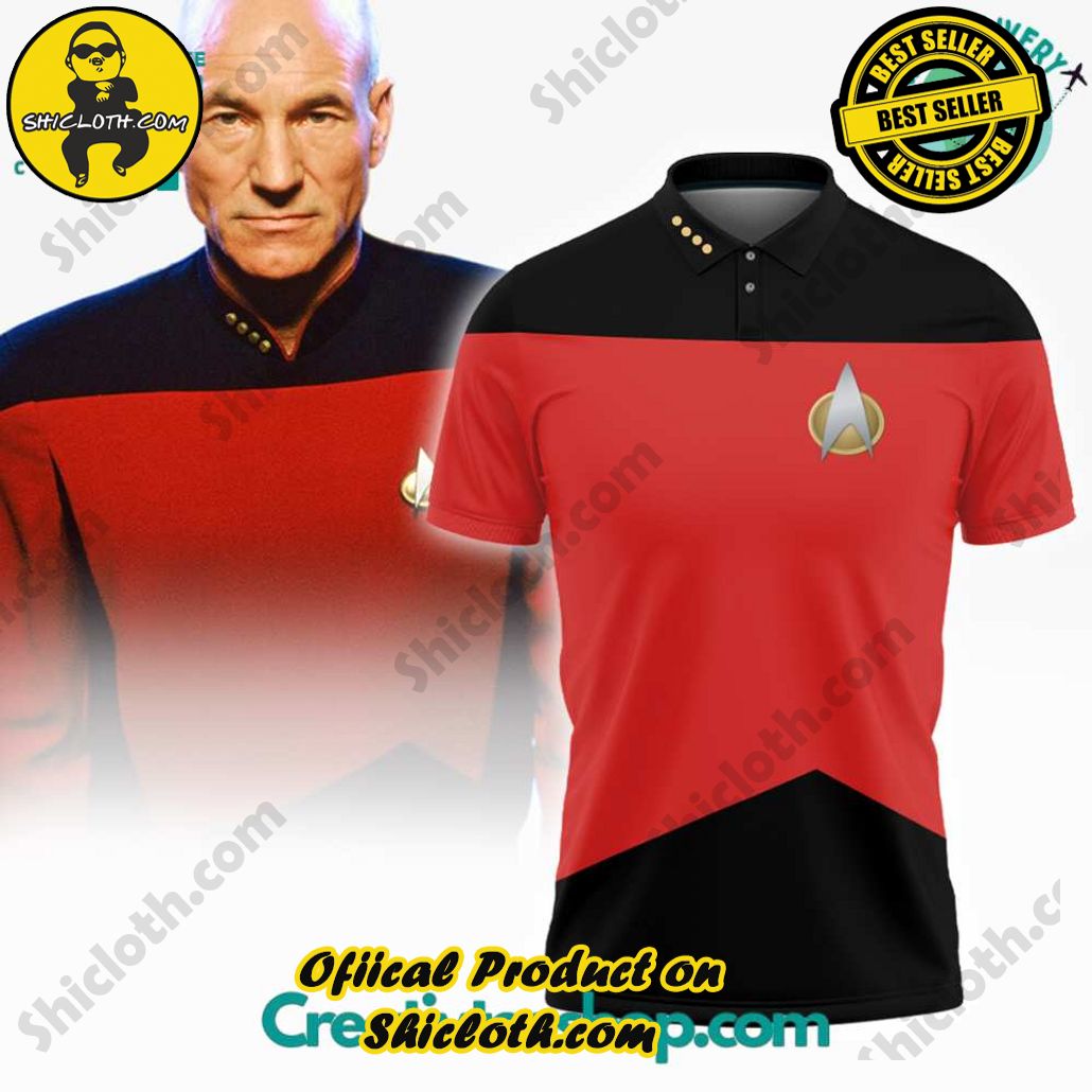 Star Trek Wrath of Khan Starfleet Red Polo Shirt