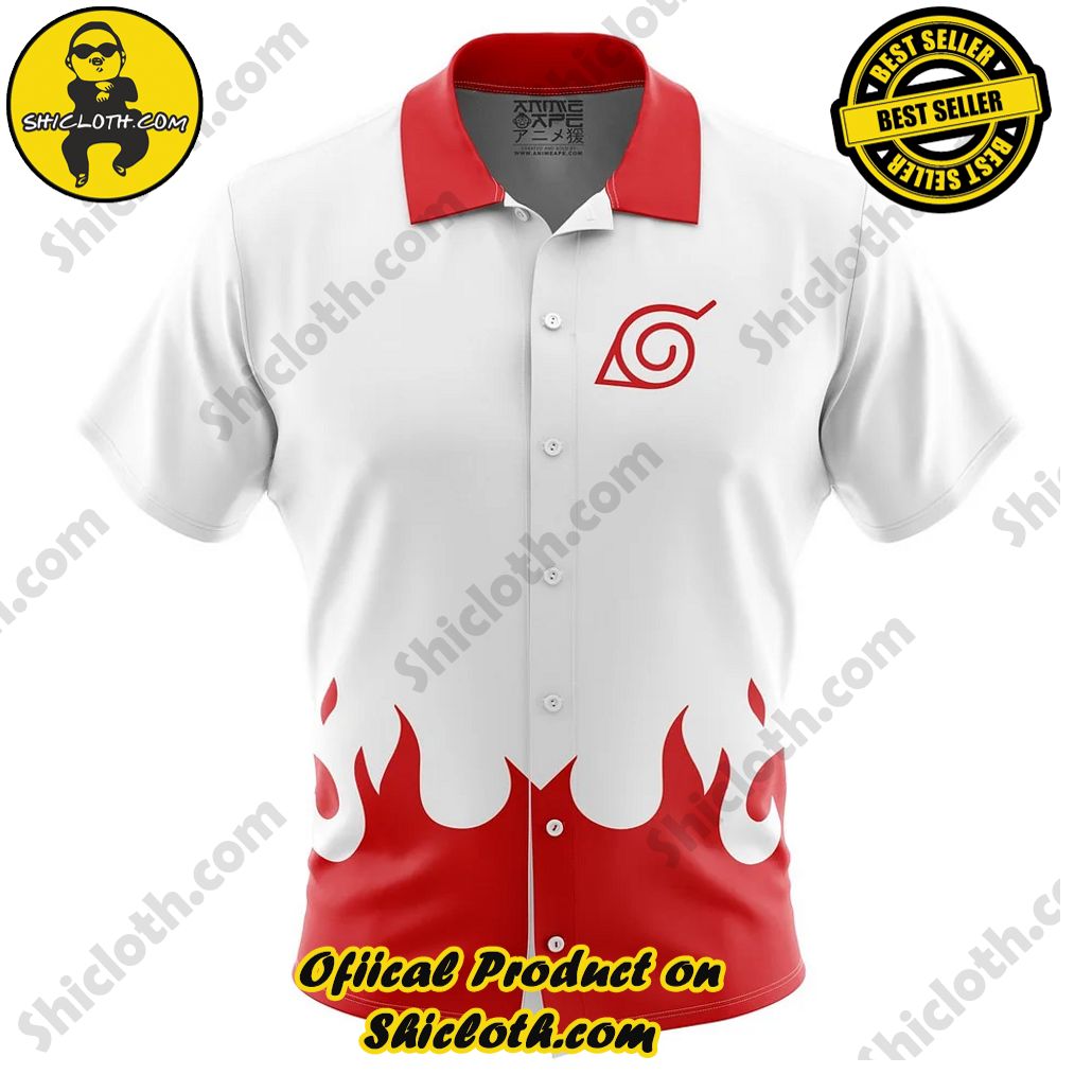 4th Hokage Naruto Button Up Hawaiian Shirt