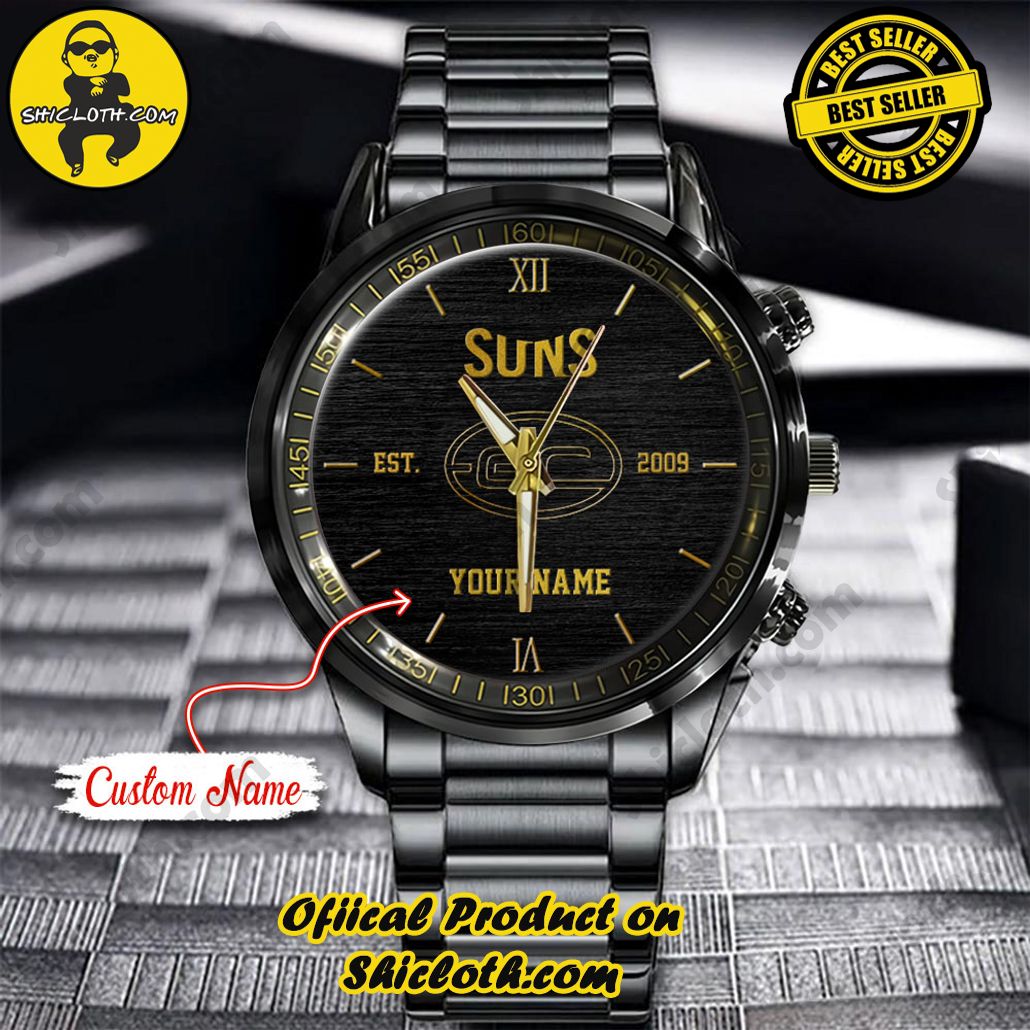 AFL Gold Coast Suns Custom Name Stainless Steel Watch New Style